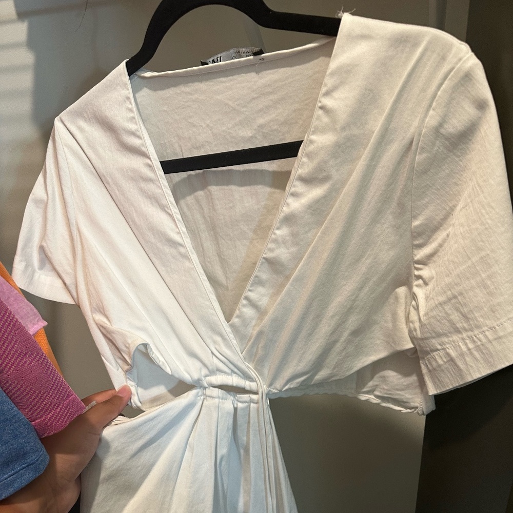 WHITE SLIT ZARA DRESS
